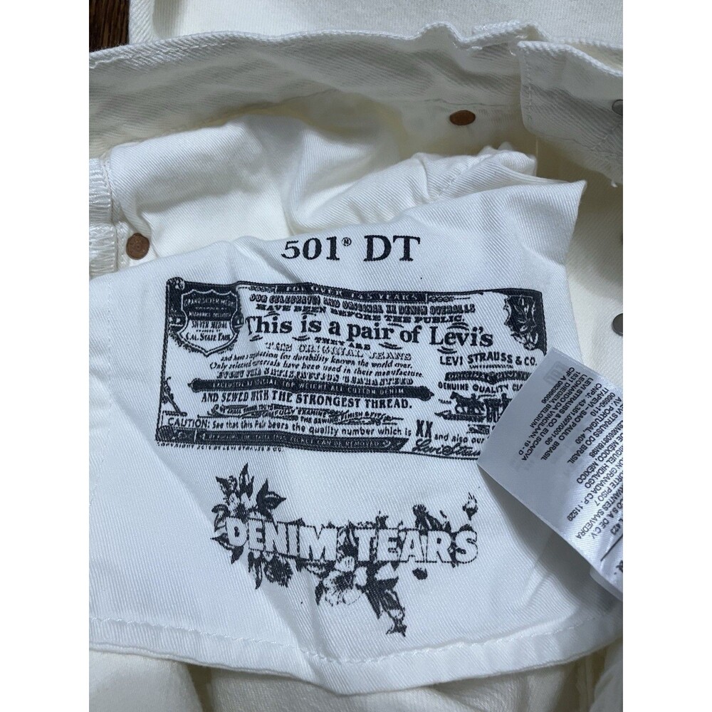 Denim Tears x Levi 501 Jeans White | 32W x 32L | Rare | MSRP $290 | NWOT - Picture 6 of 7